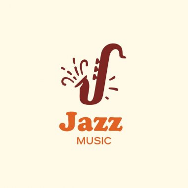 Modern vektör profesyonel işareti logo caz müzik