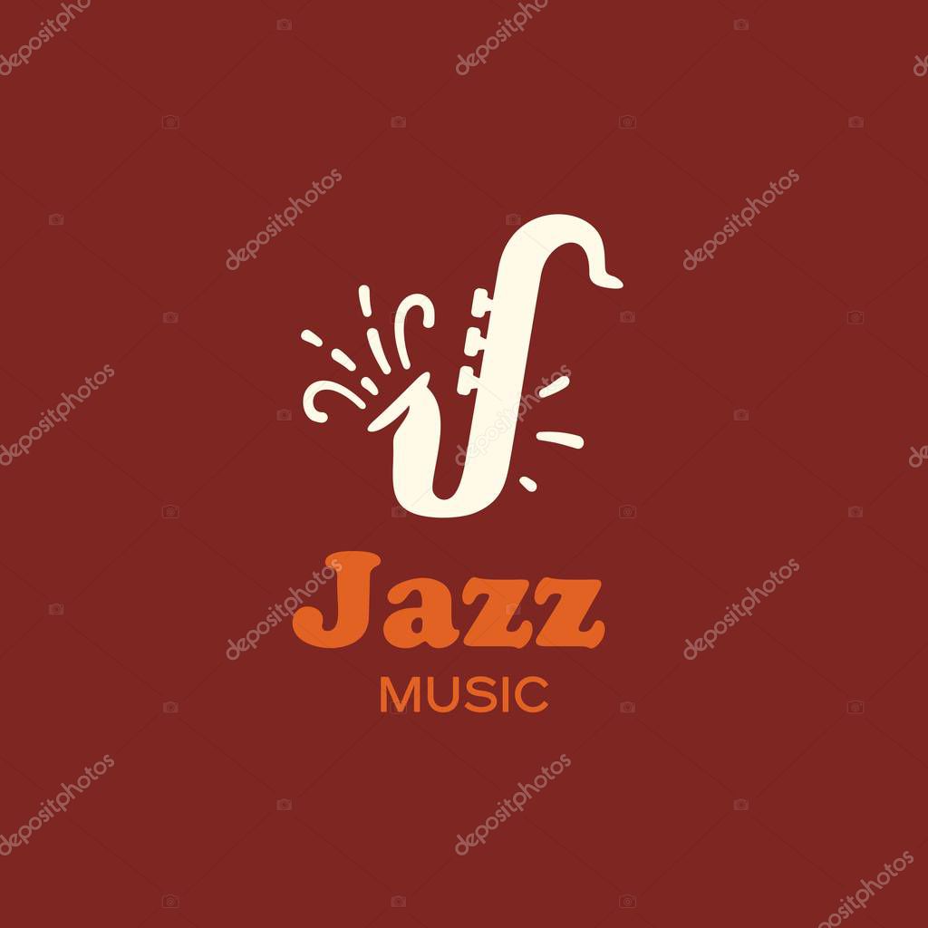 Modern vector professional sign logo jazz music.
