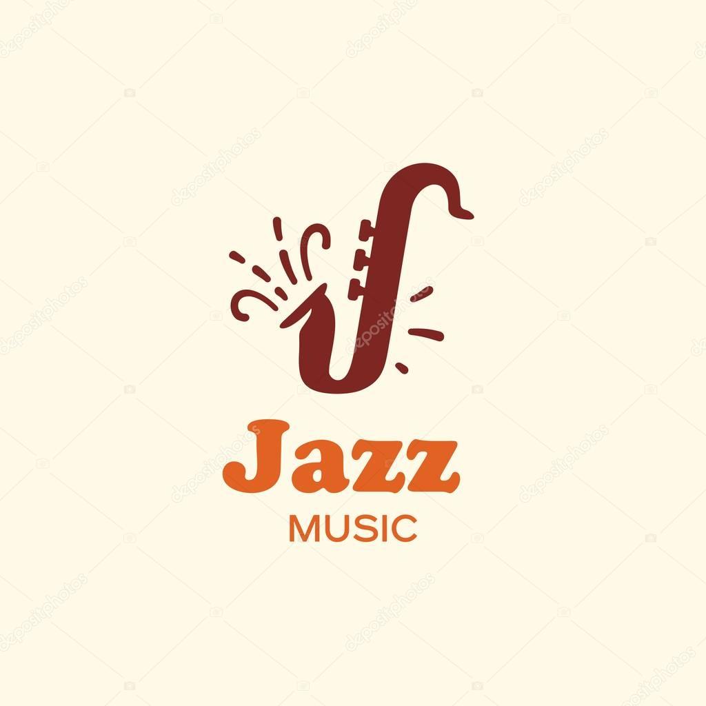 Modern vector professional sign logo jazz music.