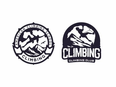 Modern vektör profesyonel logo amblem tırmanma kulübü