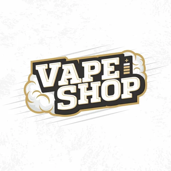 Vecteur moderne logo professionnel emblème vape shop — Image vectorielle