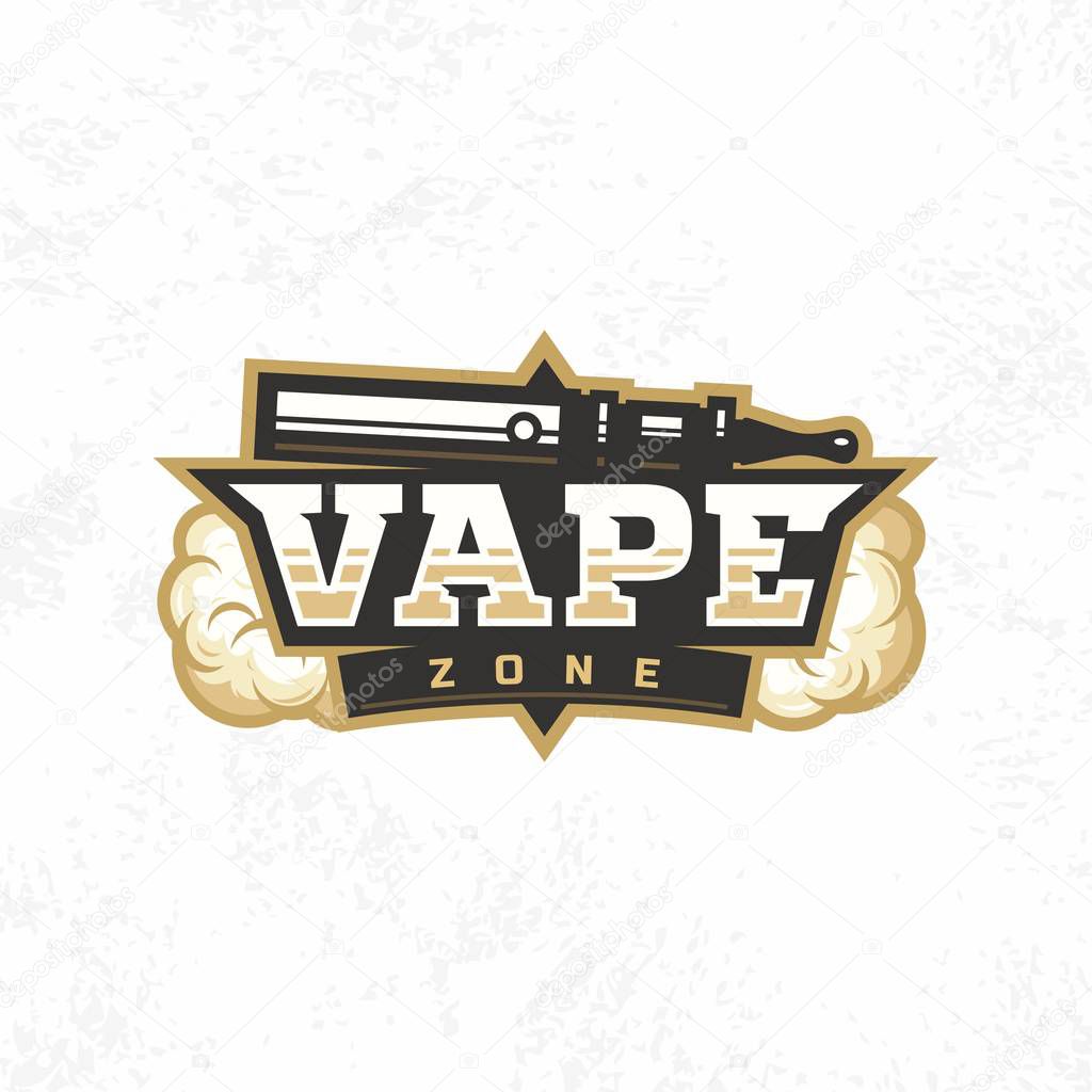 Modern vector professional logo emblem vape zone.