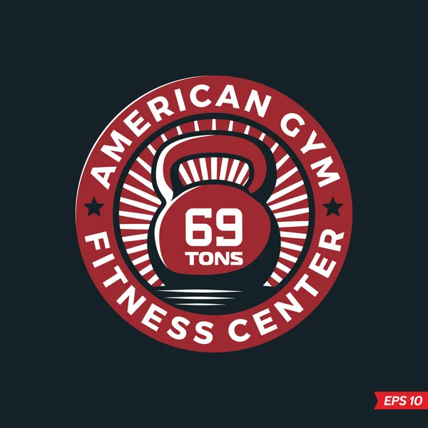 Vetor moderno logotipo profissional emblema fitness ginásio — Vetor de Stock
