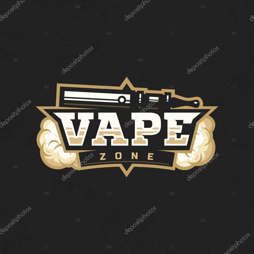 Modern vector professional logo emblem vape zone.