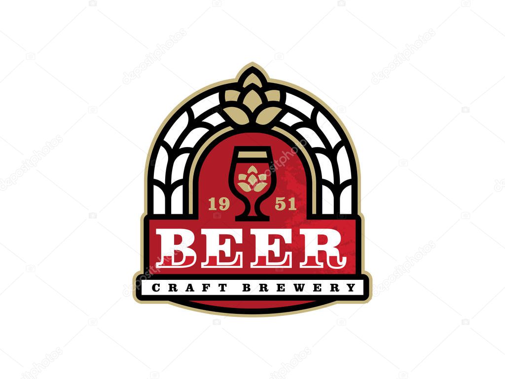 Modern professional label for a craft beer.