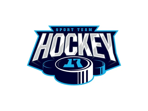 Modern professional hockey logo for sport team — Stock Vector