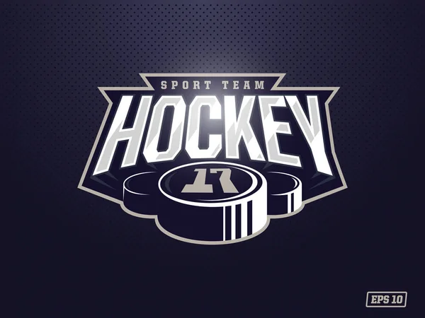 Современный профессиональный хоккейный логотип — стоковый вектор