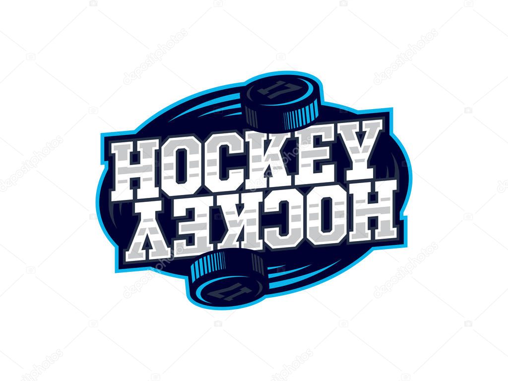 Modern professional hockey logo for sport team.