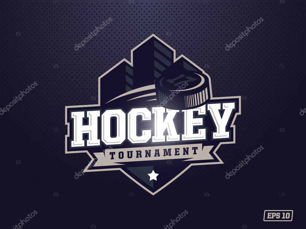 Modern professional hockey logo for sport team.