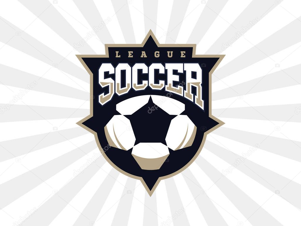 Modern professional soccer logo for sport team.