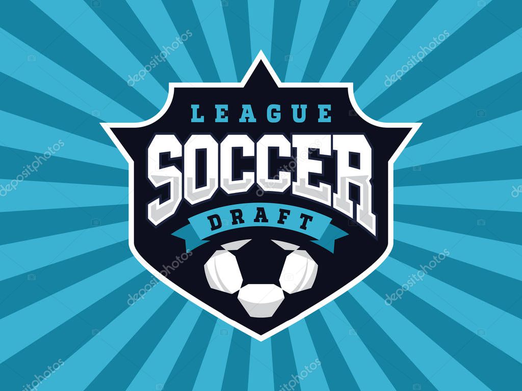 Modern professional soccer logo for sport team.