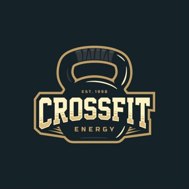 Crossfit için modern vektör profesyonel logo amblem