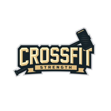 Crossfit için modern vektör profesyonel logo amblem