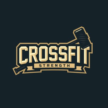 Crossfit için modern vektör profesyonel logo amblem