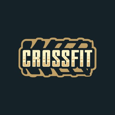 Crossfit için modern vektör profesyonel logo amblem