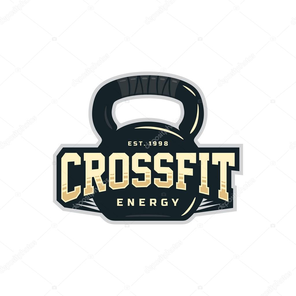 Modern vector professional logo emblem for crossfit.