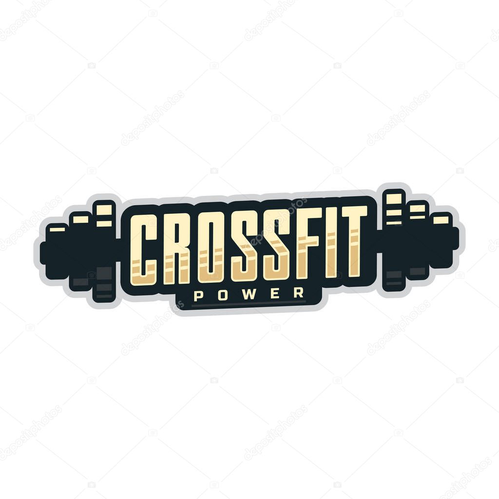 Modern vector professional logo emblem for crossfit.