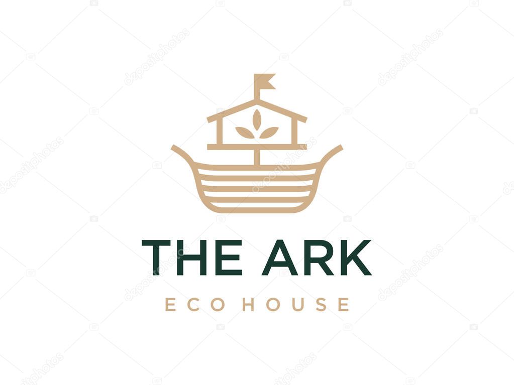 Modern professional logo the ark construction on white background.