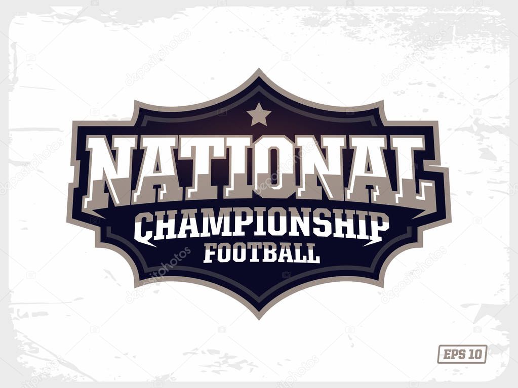 Modern professional american football logo for sport team.