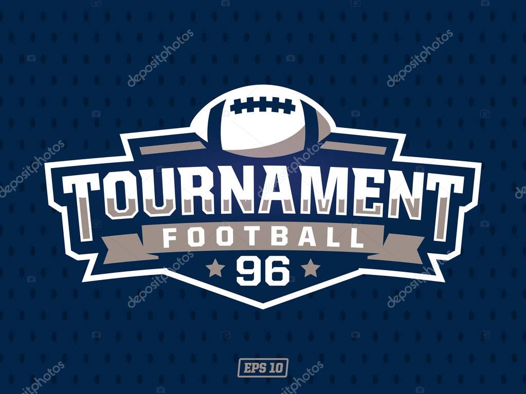 Modern professional american football logo for sport team.