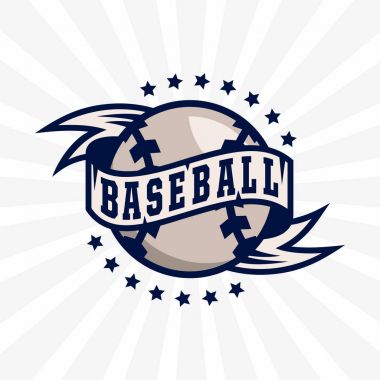 beyzbol oyun turnuvası için modern profesyonel amblemi