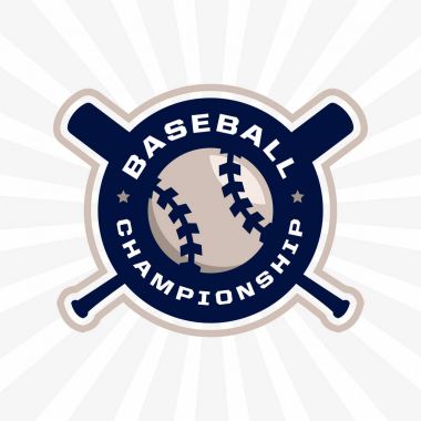 beyzbol oyun turnuvası için modern profesyonel amblemi