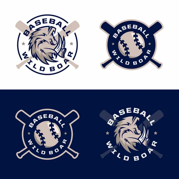 Emblemas profesionales modernos establecidos para el torneo de juego de béisbol — Vector de stock