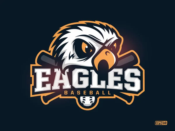 Modern professional emblem eagles for baseball team — Stock Vector
