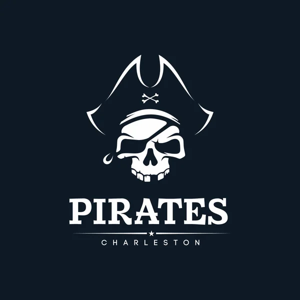 Современные профессиональные эмблемы пиратов для американской футбольной команды — стоковый вектор