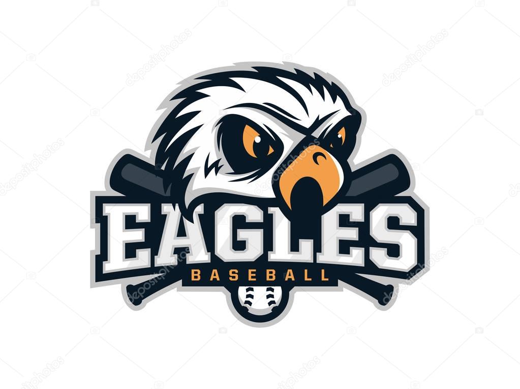 Modern professional emblem eagles for baseball team.