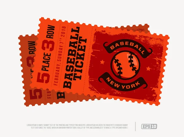 two modern professional design of baseball tickets in red theme