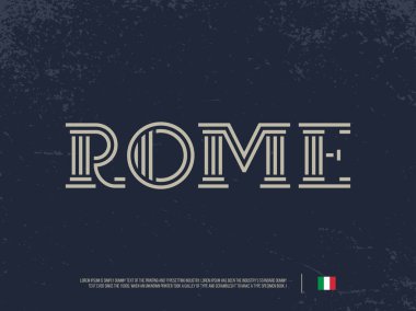 Roma yazı tipi yazı modern profesyonel vektör logosu