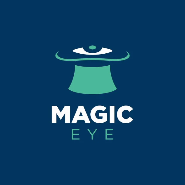 Modern profesyonel vektör logo sihirli göz mavi ve yeşil Tema — Stok Vektör