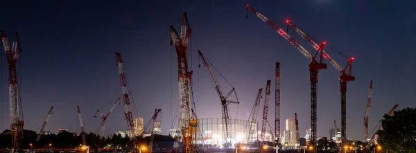 Un Panorama dei Lavori di Costruzione in preparazione per il Tokyo 2020 — Foto Stock