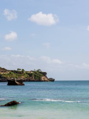 Bali kıyı şeridi boyunca güzel kıyı manzarası