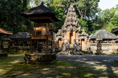 Ubud, Endonezya - 28 5 2019: Bali 'deki Kutsal Maymun Ormanı' ndaki Prajapati Tapınağı