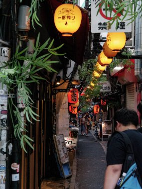 Shinjuku, Japonya - 30819: Shinjuku 'da küçük bir ara sokak, omoide yokocho