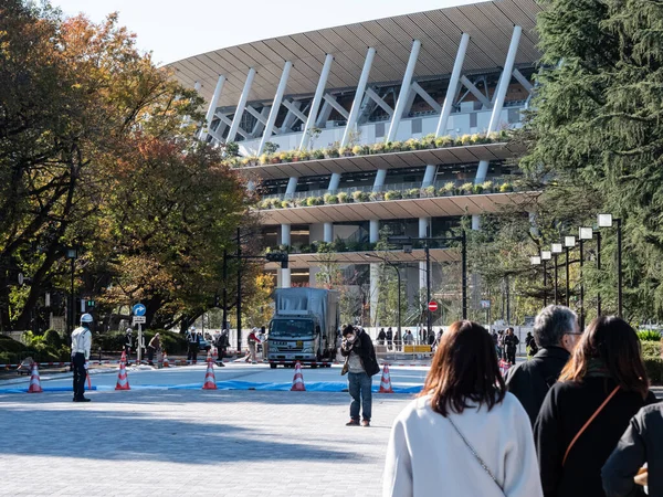 29.11.2019 - Tokyo, Japan: Japans nye nasjonale stadion bygges som forberedelse til OL 2020. – stockfoto