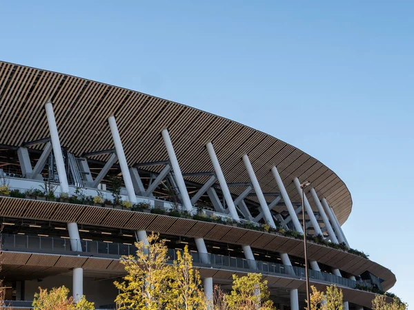 29 11 2019 Tokyo, Japonia: Un nou stadion național japonez construit pentru pregătirea Jocurilor Olimpice din 2020 — Fotografie, imagine de stoc