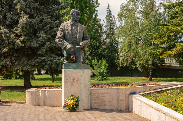 Het Standbeeld Van Franz Lehr Het Park Van Franz Lehr — Stockfoto