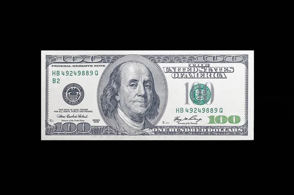 Δεξιά Πλευρά Ενός Χαρτονομίσματος Των 100 Δολαρίων Μας Δίνει Ένα — Φωτογραφία Αρχείου