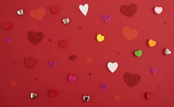 Різні барвисті серця — стокове фото