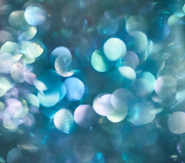 Blue Abstract Defocused Circular Bokeh Background — Stock Photo, Image