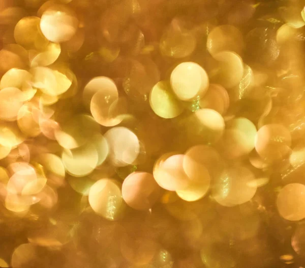 Golden Yellow Abstract Defocused Circular Bokeh Background — Stock Photo, Image