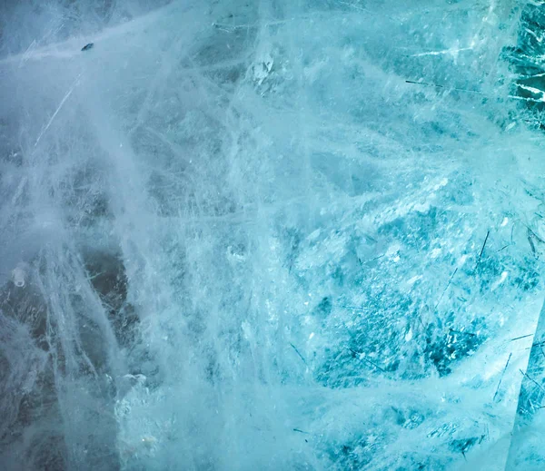 Closeup Blue Ice Texture Nature Background — Stock Photo, Image