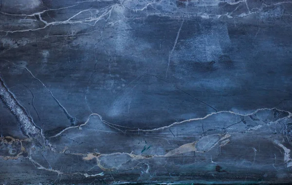 蓝色大理石花纹纹理自然背景 室内大理石石墙设计 — 图库照片