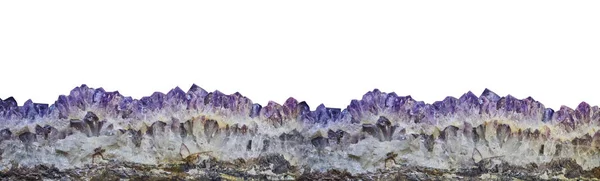 Kleurrijke Minerale Kristallen Geïsoleerd Witte Achtergrond — Stockfoto