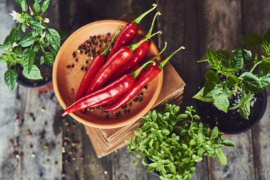 taze kırmızı sıcak biber biber
