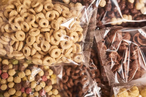 Top View Different Kinds Cereals Packets — Stock Photo, Image