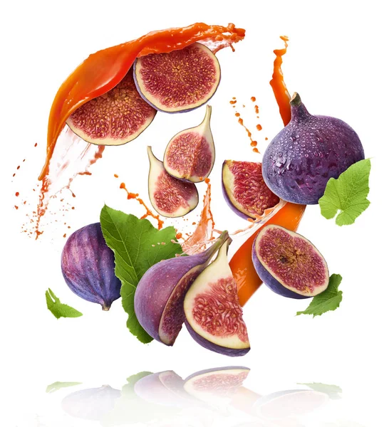 Fresh juice ripe fig — Stock Photo, Image